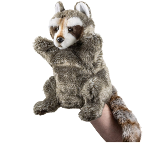 Carl Dick Plüschtier Waschbär Handpuppe