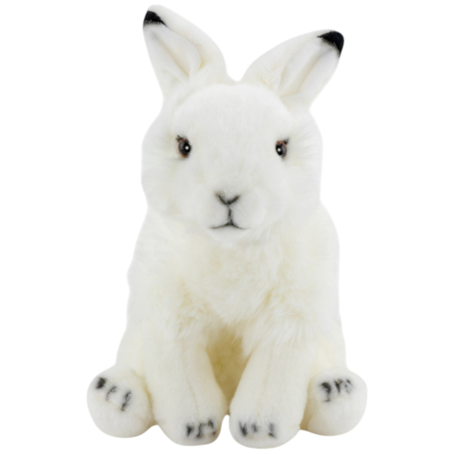 Carl Dick Plüschtier Hase weiss, Schneehase sitzend