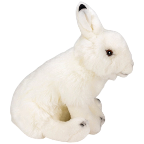 Carl Dick Plüschtier Hase weiss, Schneehase sitzend