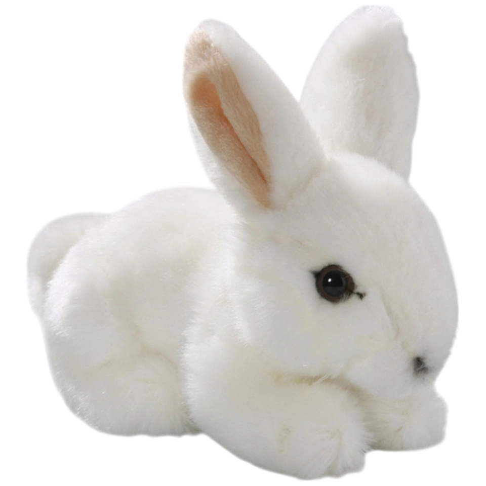 Carl Dick Plüschtier Hase sitzend weiß, Schneehase
