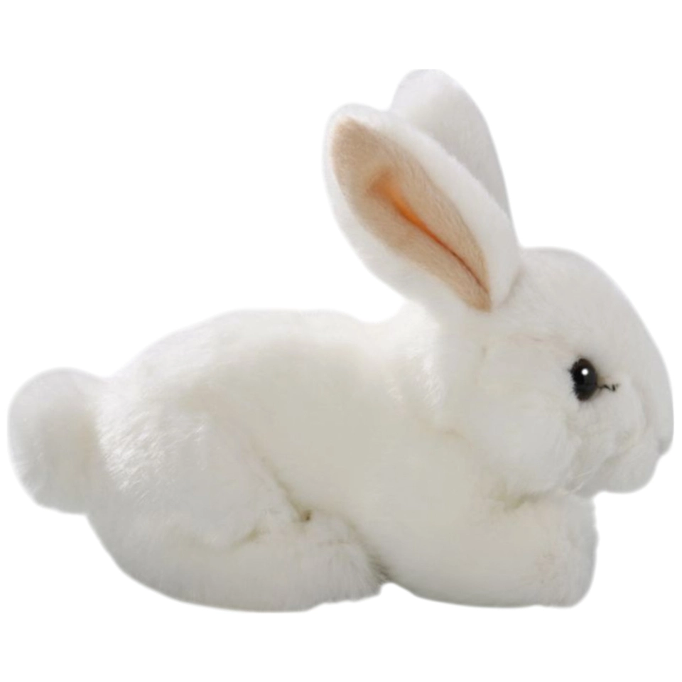 Hase sitzend weiß, Schneehase