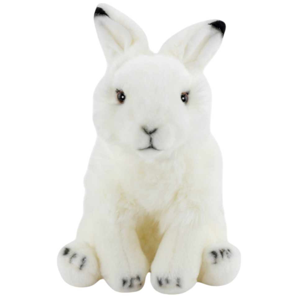Carl Dick Plüschtier Hase weiss, Schneehase sitzend