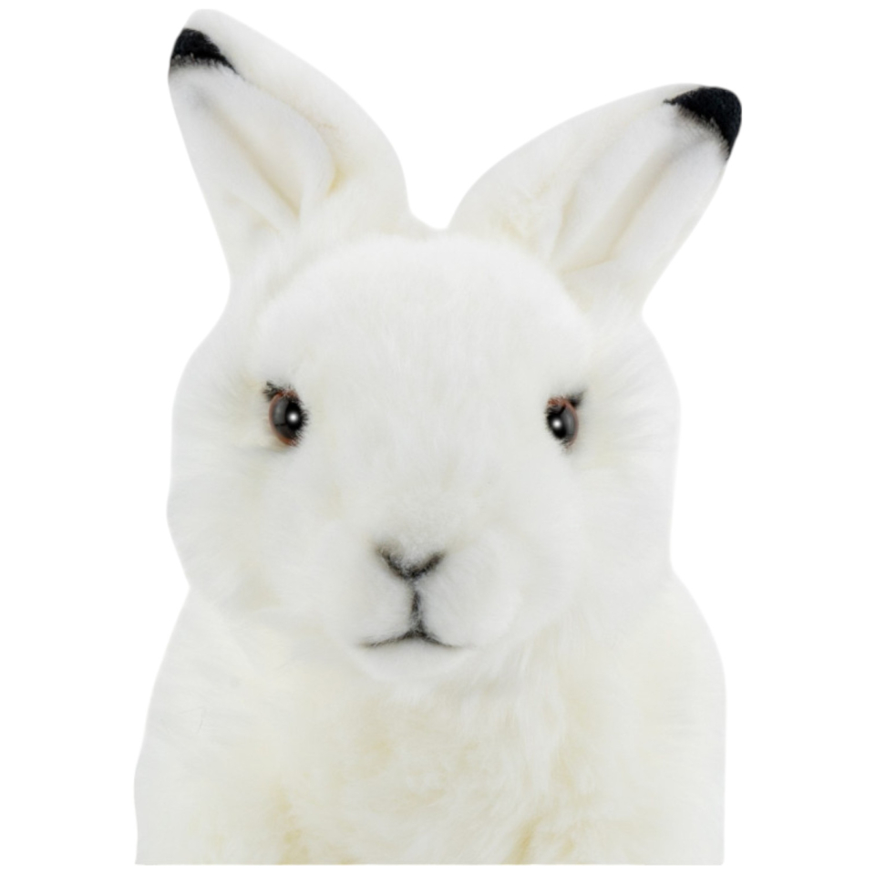 Carl Dick Plüschtier Hase weiss, Schneehase sitzend