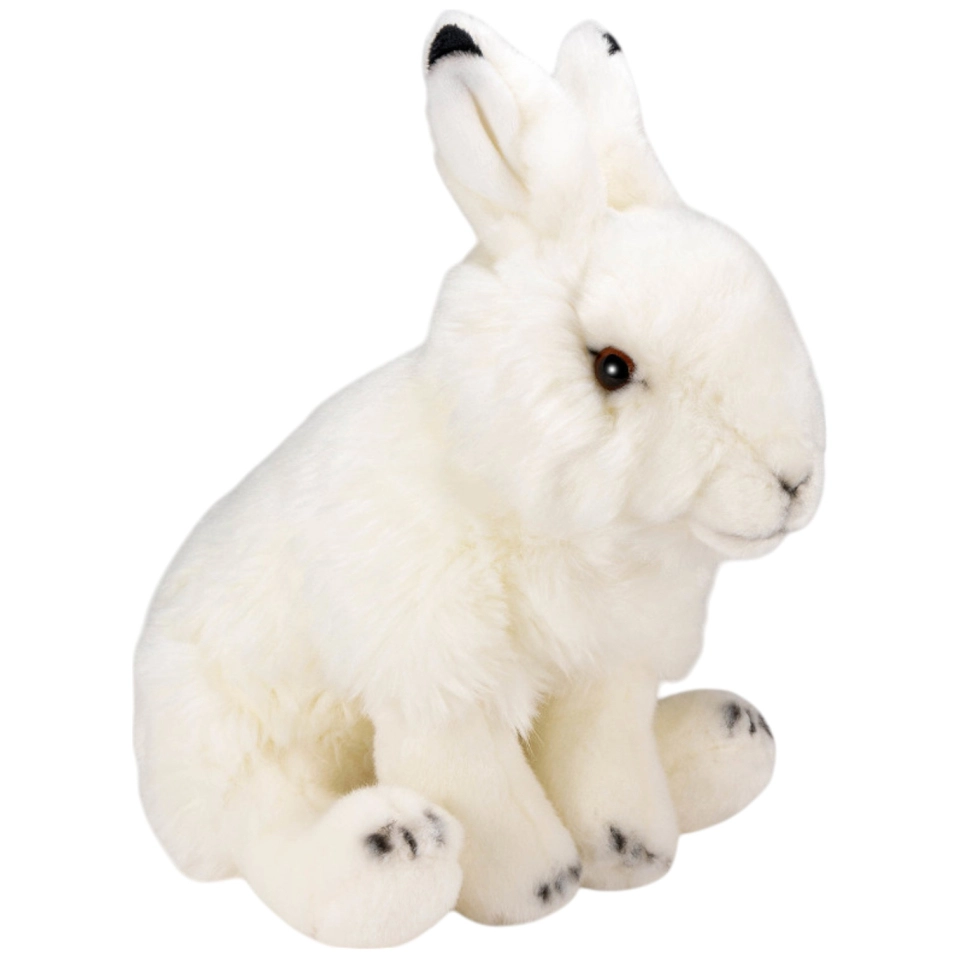 Carl Dick Plüschtier Hase weiss, Schneehase sitzend